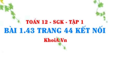 Bài 1.43 trang 44 Toán 12 tập 1 Kết nối tri thức